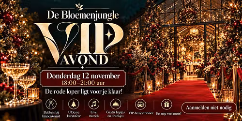 Bloemenjungle VIP avond – kerst editie — muziek in Zwijndrecht
